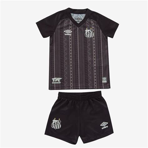 Kit Uniforme do Santos III 2022 Oficial Umbro Infantil em Promoção