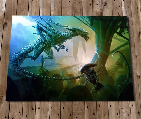 XENOMORPH Wall Art Alien Movie Painting Print | Etsy