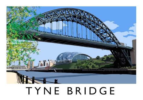 Tyne Bridge Art Print Bridge Art Digital Art Prints Art Prints