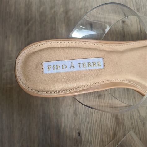 Nude Block Heel With Clear Plastic Straps Koa Depop