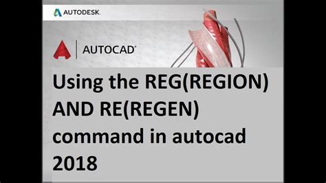 Using The REG REGION AND RE REGEN Command In Autocad 2018 YouTube