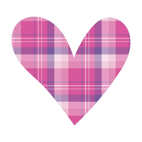 Buffalo Plaid Heart Clipart Png Buffalo Plaid Heart Sublimation Plaid