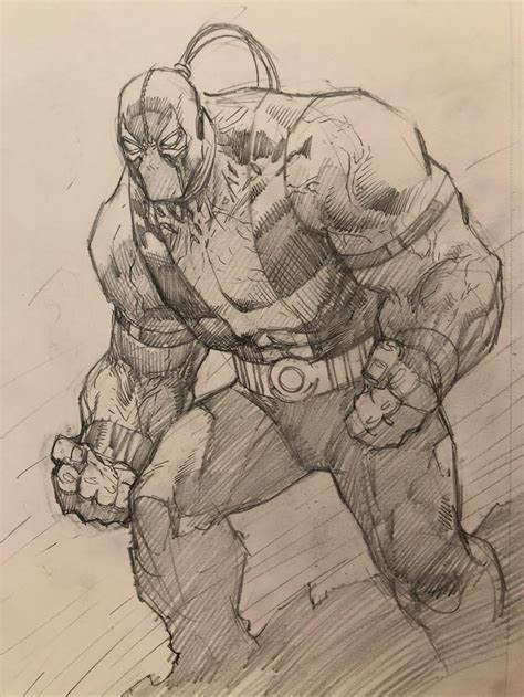 Bane Jim Lee Comic Art Sketch Superhero Art Jim Lee Art