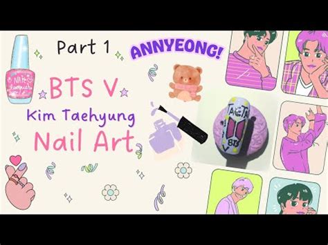 Bts V Nail Art Design Bts Taehyung Nail Art Prachucrafts