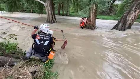 Fuertes lluvias causan estragos en Nuevo León 10 personas son