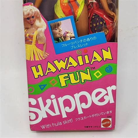 Vintage 1990 Mattel Hawaiian Fun Skipper Barbie 5942 In Original Box