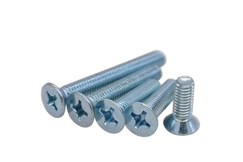 Din Iso Phillips Flat Head Machine Screw With Steel Zinc