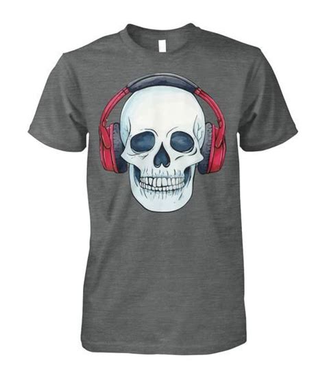 Funny Music Skull Short Sleeve T Shirt For Men 53sk Mens Tshirts