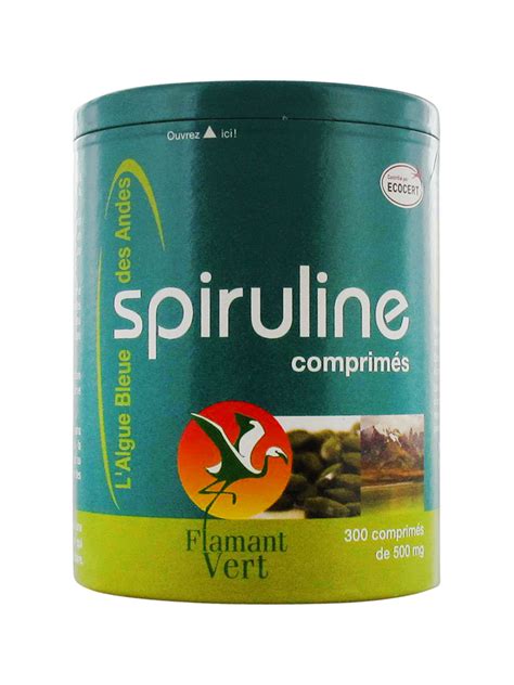 Flamant Vert Spiruline 300 Comprimés de 500 mg