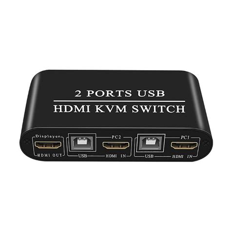 Многофункциональный 4k Hdmi совместимый Kvm переключатель с высоким разрешением 2 портовый Usb