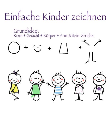 Kinder Zeichnen Menschen Zeichnen Figuren Zeichnen