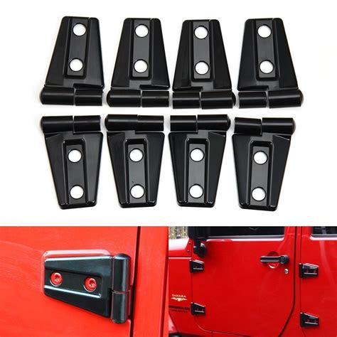 Door Hinge Cover 2007 2017 Jeep JK Wrangler Unlimited 4 Door 8 Piece