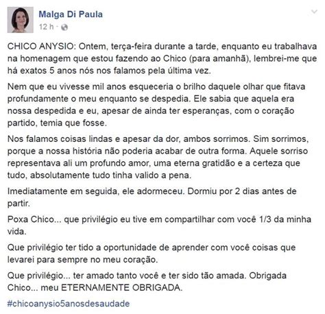 Ego Malga Di Paula Relembra Os Cinco Anos Da Morte De Chico Anysio