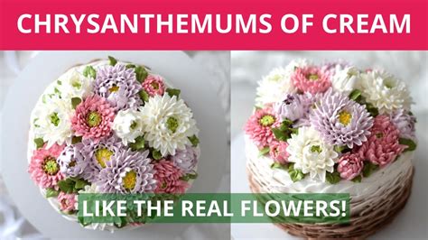 Chrysanthemums Of Italian Meringue Cream How To Decorate A Cake With