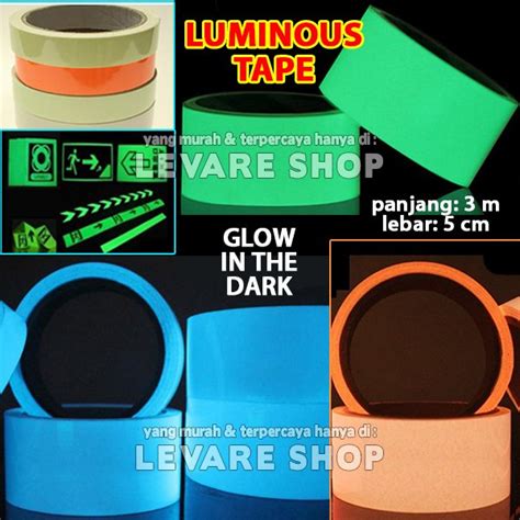 Jual Lakban Fosfor 5cm Glow In The Dark Tape Selotip Nyala Lebar 5 Cm