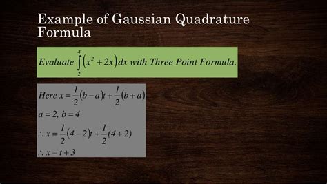 Gaussian Quadrature Formula