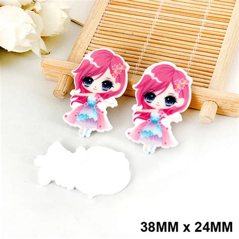 Aliexpress Buy Pieces New Cartoon Red Hair Princess Flat Back