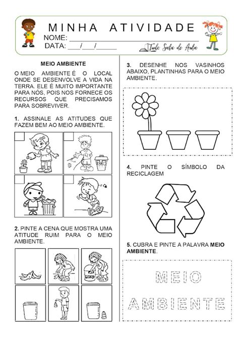 Atividade Meio Ambiente Em Atividades Meio Ambiente Atividade