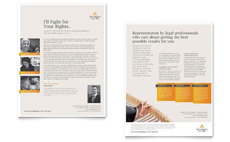 Legal Advocacy Brochure Template Design