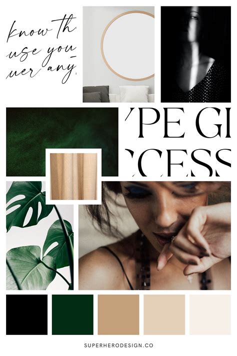 Mood Board Green Mood Board Personal Branding Boho Mood Board