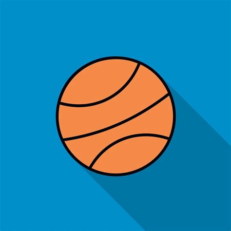 Basketball Ball Icon Flat Style 14450810 Vector Art At Vecteezy