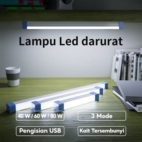 Lampu Neon Led Panjang T Usb Bolam Let Portable Emergency Lamp Darurat