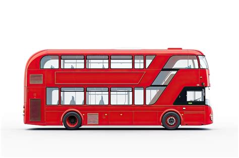 Red Double Decker Bus on white Background | Premium AI-generated image