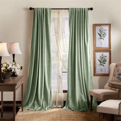 Martha Stewart Lucca Velvet Blackout Back Tab Curtain Panel Pair 84