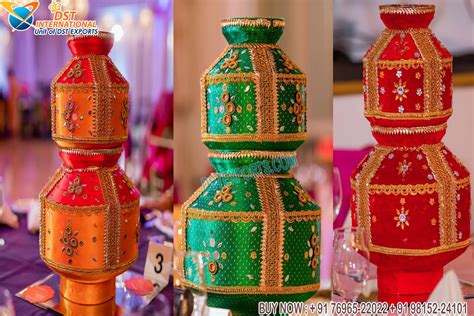 Decorated Matka For Wedding Table Centerpieces Dst International