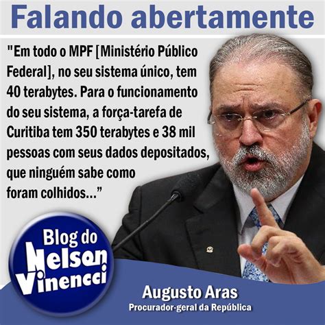 Blog do Nelson Vinencci LÁ VEM INGRISILHA Fala de Augusto Aras