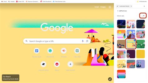 Google Chrome: How to change your browser's background