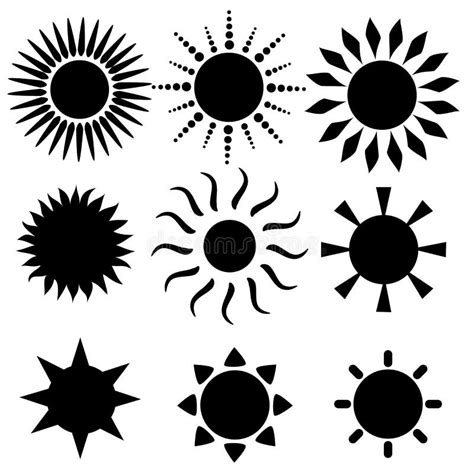 Sun Icons Collection Stock Vector Illustration Of Sign 87344771