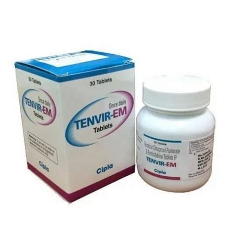 Tenvir EM Tablets Pack 30 S Tenofovir 300mg Emtricitabine 200mg