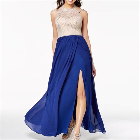 Buy Macys Prom Dresses Blue In Stock