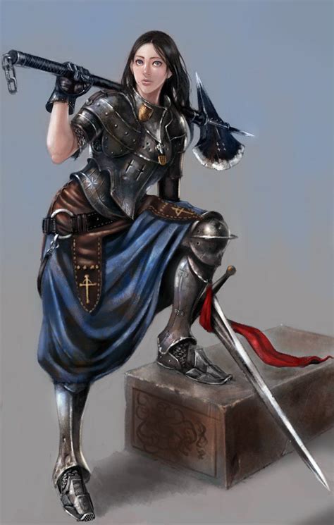 2009two Hand Axe By Heegur Female Characters Warrior Woman Female