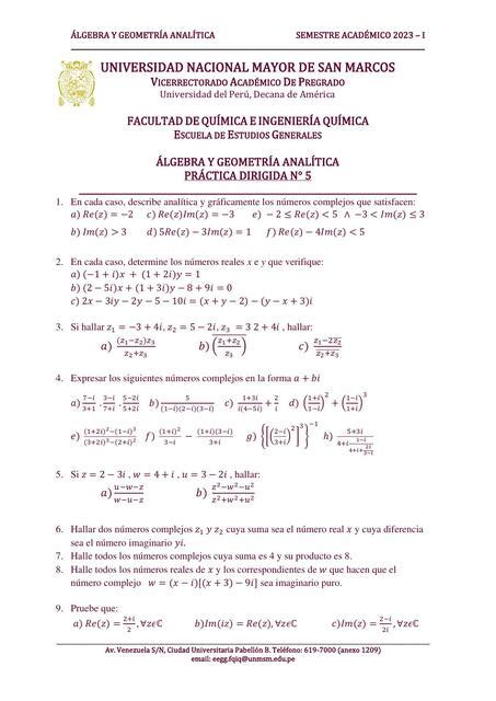 Práctica dirigida 5 Números Complejos Nicol uDocz