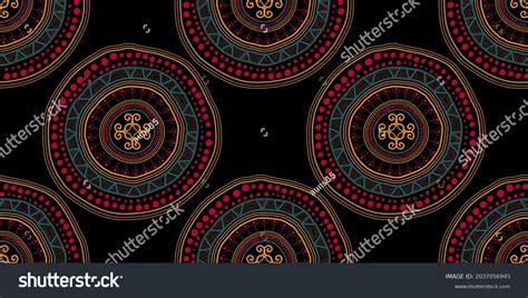 Seamless Hand Drawn Tribal Art Pattern Stock Vector (Royalty Free ...