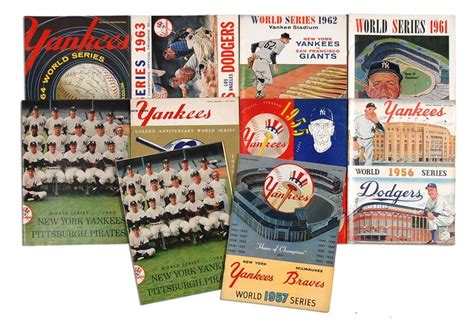 Ten 1950s-1960s New York Yankees World Series Programs