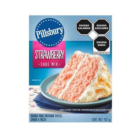 Harina Para Preparar Pastel Pillsbury Fresa G Walmart