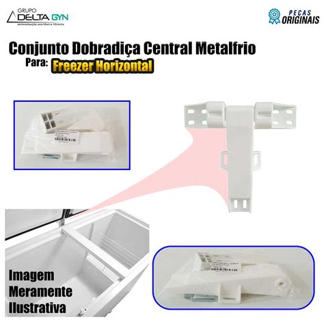 Conjunto Dobradiça Central Freezer Horizontal Metalfrio Metalfrio