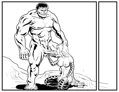 Amora The Enchantress And The Incredible Hulk Unfinished Panel By TheAmphioxus Hentai Foundry