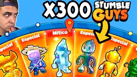 COMPRO 300 RULETAS Y Consigo TODAS Las NUEVAS SKINS De STUMBLE GUYS