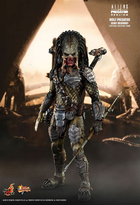 Toyhaven Hot Toys Aliens Vs Predator Requiem 1 6th Wolf Predator Heavy Weaponry Collectible