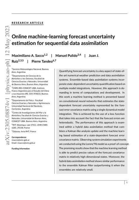 Online Machine Learning Forecast Uncertainty Estimation For Sequential