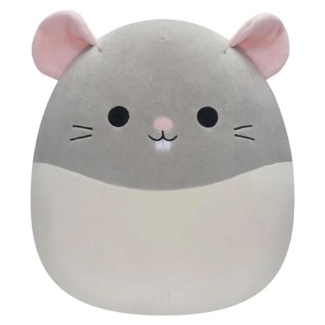 Jazwares Squishmallows Rusty Grey White Rat Peluche Cm A