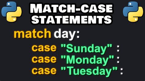 Learn Python Match Case Statements In Minutes Youtube