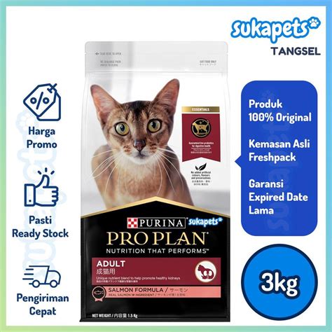 Jual Pro Plan Cat Adult Salmon Formula Makanan Kucing Dewasa Kg