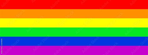 Vecteur Stock Lgbt Pride Flag Or Rainbow Bright Seamless Header Banner Or Border Background