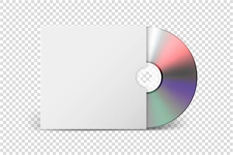 Vector D Cd Dvd Realista Con Caja De Cubierta De Papel Primer Plano