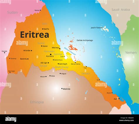 Detailed Map Of Eritrea